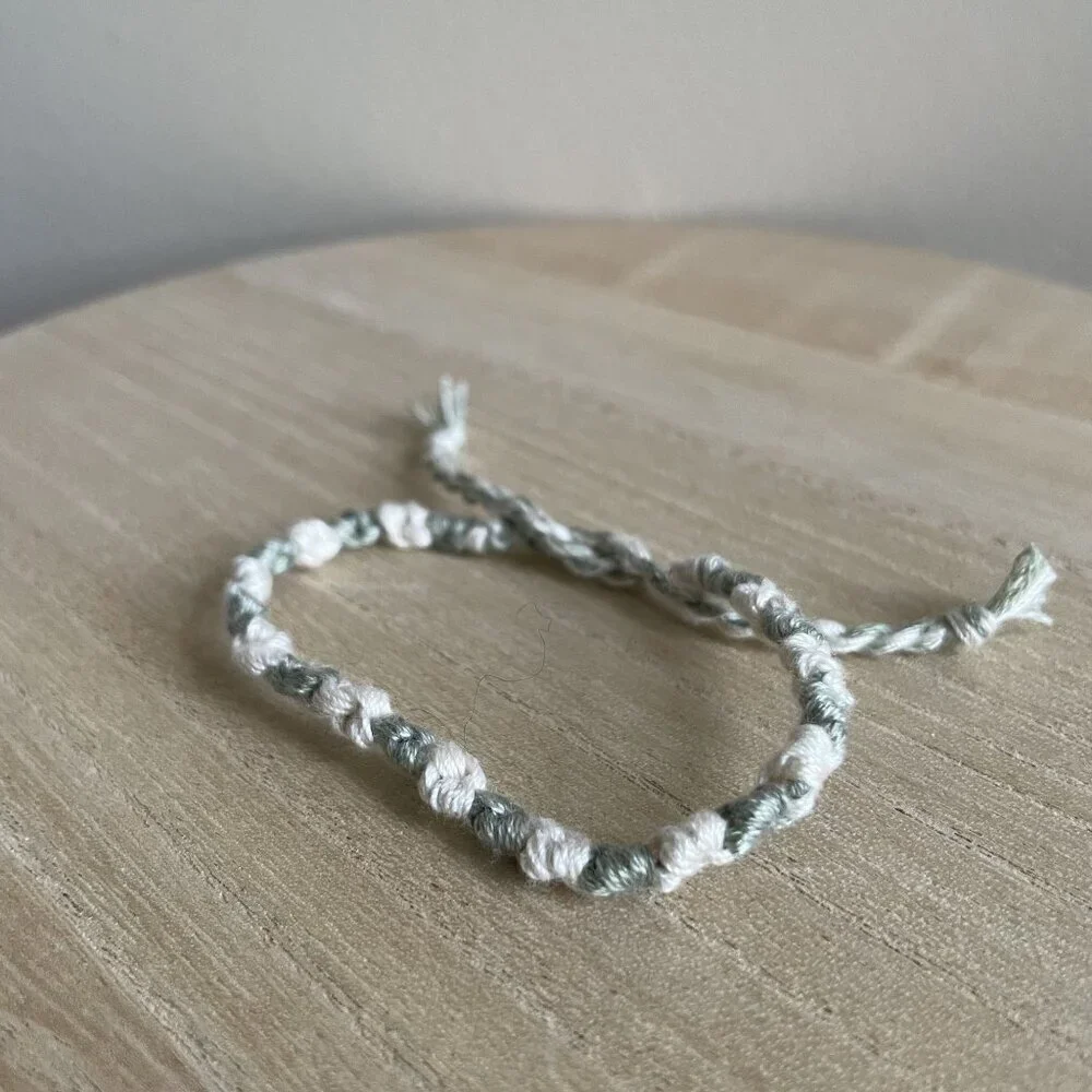 Apolline Bracelet, anklet, trendy, comfortable, tie, embroidery thread, woven, g